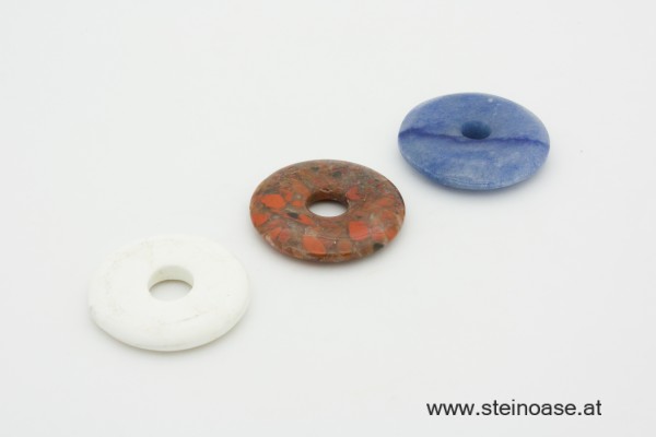 Donut Set Nr.2: Blauquarz + Jaspis + Magnesit 